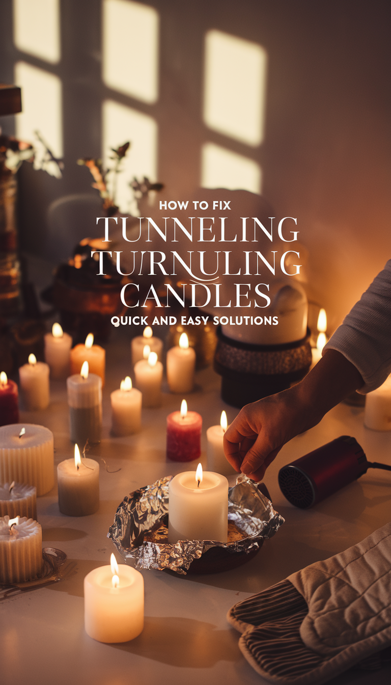 Candles and wax-care tools in a warm home setting